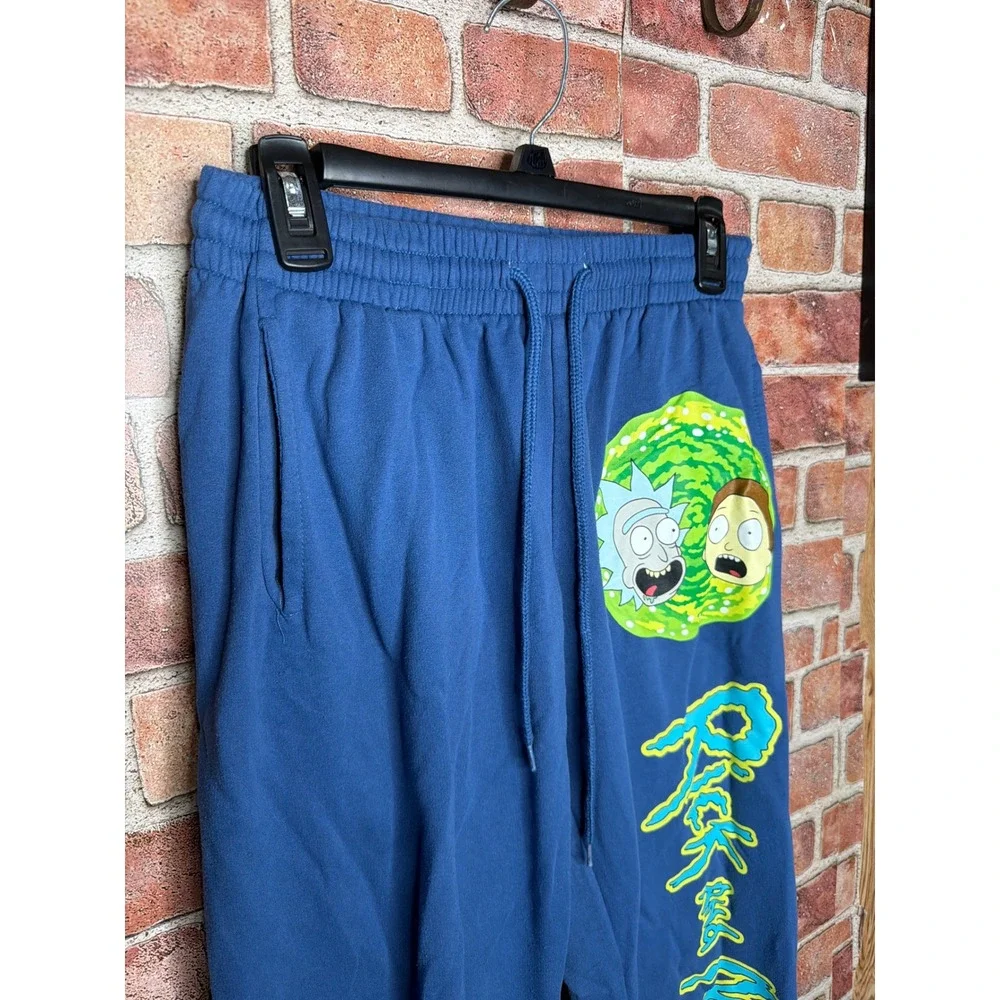 Rick and Morty Adult Swim Lounge Bundle Size XXL & M Blue & Gray Graphic Comfy